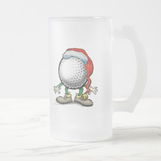 Golfkerst Matglas Bierpul (Rechts)