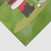 Golfkerst met Golfbal op groen Tissuepapier (Detail)