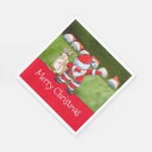 Golfkerst met kerstman servet (Hoek)