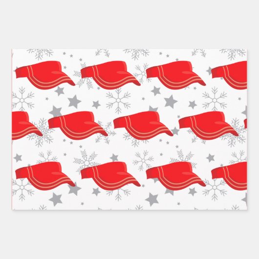 Golfkerst met kogel en ijzer voor golferomhulling inpakpapier vel (Voorkant 3)