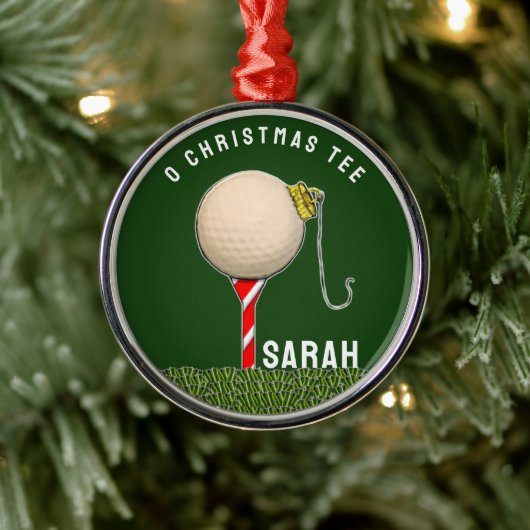 Golfkerst Metalen Ornament (Boom)