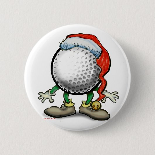 Golfkerst Ronde Button 5,7 Cm (Voorkant)