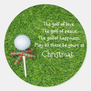 GolfKerst sticker met golfbal en t-shirt