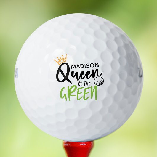 Golfkoningin van de Groene Funny Modern gepersonal Golfballen