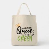 Golfkoningin van de Groene Funny Modern gepersonal Tote Bag (Achterkant)