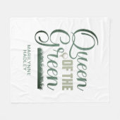 Golfkoningin van de Groene Sporty Fleece Deken (Voorkant (Horizontaal))