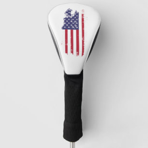 ** Golfkop Hoesje Patiotic Grunge USA Vlag Golfheadcover