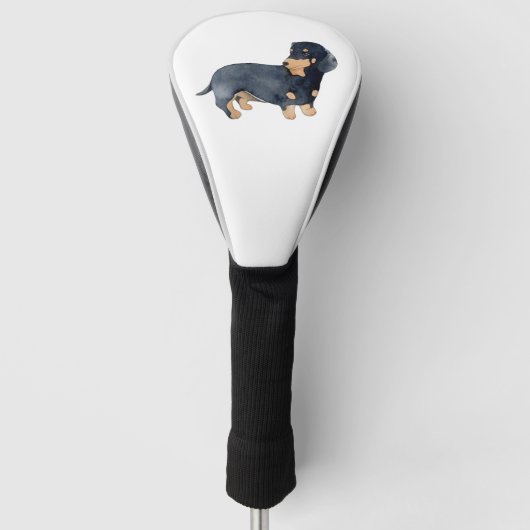 Golfkop van Wiener puppy Golfheadcover (Voorkant)