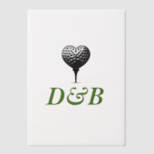 Golfkoppels Vellum Uitnodigingen (Voorkant)