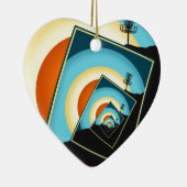 Golfkorven 1 draaien keramisch ornament (Rechts)