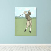 golfkunst canvas afdruk (Insitu (Houten vloer))