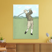 golfkunst canvas afdruk (Insitu (Woonkamer))