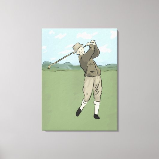 golfkunst canvas afdruk (Voorkant)