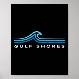 Golfkust Alabama Golven Vintage Heren Dames Jongen Poster