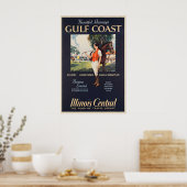 Golfkust Illinois Central Reisposter Poster (Keuken)