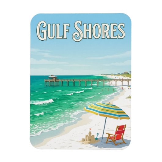 Golfkust Strand Magneet (Verticaal)