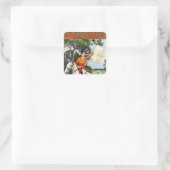 Golfkust Vierkante Sticker (Tas)