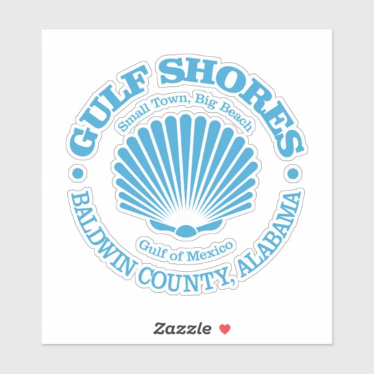 Golfkust (zeeschelp) sticker (Vel)