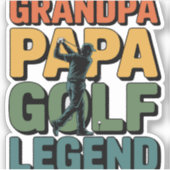Golflegende Opa Papa Sticker (Voorkant)