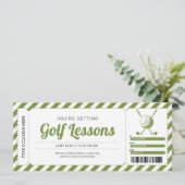 Golfles Golf Cadeaubon Kaart (Staand voorkant)