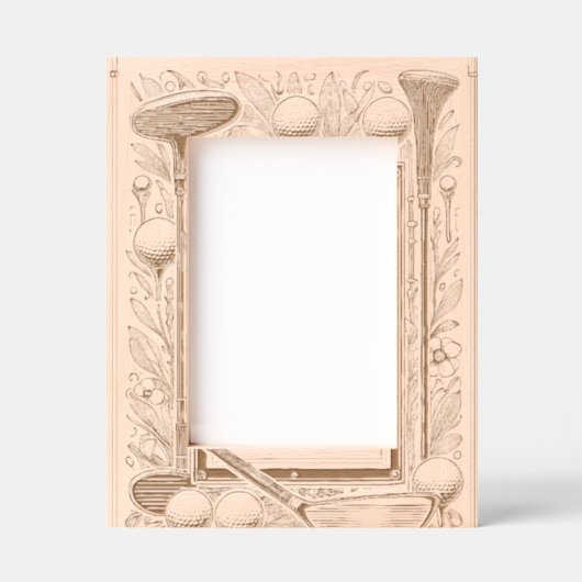 Golfliefhebber hout gegraveerde lijstjes (Voorkant)