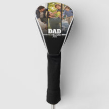 Golflievende vader drie foto familiegeschenk