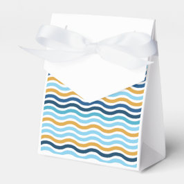 Golflijnen Kleur Blauw en Geel Bedankdoosjes