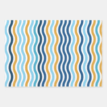 Golflijnen Kleur Blauw en Geel