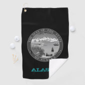 Golfmanjas en wapenschild van Alaska Golfhanddoek (Insitu)