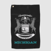 Golfmanjas Michigan en Michigan Golfhanddoek (Voorkant)