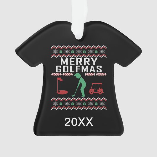 Golfmas de golf personnalisé laide de Noël (devant)