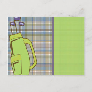 golfmatje met tas briefkaart