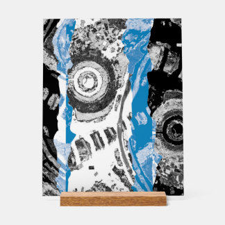 Golfmechanisme – Abstract 28 x 35,5 cm Acryl Bord