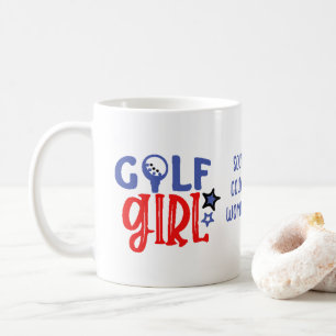 Golfmeisje Gepersonaliseerd Koffie Mok
