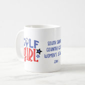 Golfmeisje Gepersonaliseerd Koffie Mok (Voorkant links)