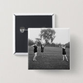 GolfMode vrouwen uit de jaren 20 Vierkante Button 5,1 Cm (Voorkant /achterkant)