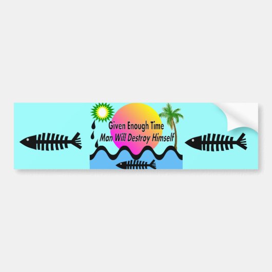 Golfolievlek T-Shirts "Man zal zichzelf gaan bevar Bumpersticker (Voorkant)