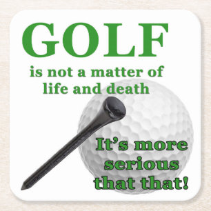 GolfOnderzetters Vierkante Kartonnen Onderzetter