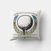 Golfontwerp met grote Sjabloon Kussen (Achterkant)