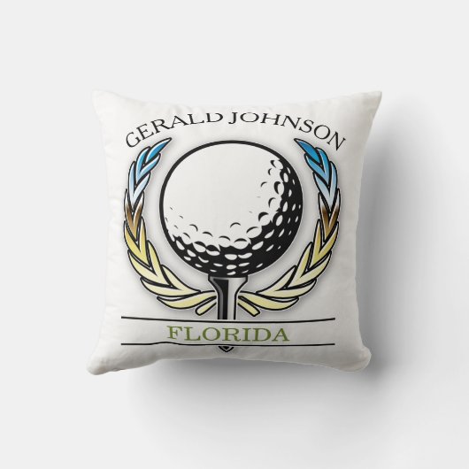 Golfontwerp met grote Sjabloon Kussen (Achterkant)