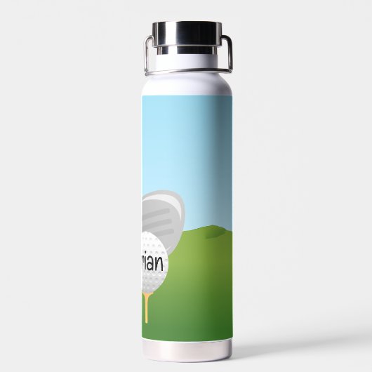 Golfontwerp met schroefdraad met kopervacuüm waterfles (Achterkant)