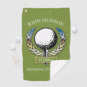 Golfontwerp met Sjabloon van groot monogram Golfhanddoek (Insitu)