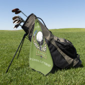 Golfontwerp met Sjabloon van groot monogram Golfhanddoek (Groen)