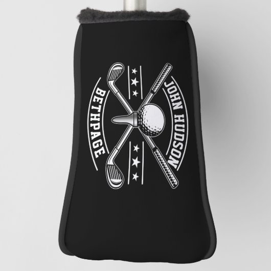 Golfontwerp met Sjabloon van groot monogram Golfheadcover (Draai 90)