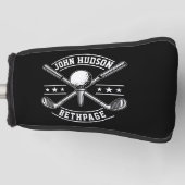 Golfontwerp met Sjabloon van groot monogram Golfheadcover (Voorkant)