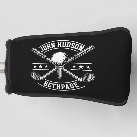 Golfontwerp met Sjabloon van groot monogram Golfheadcover (Voorkant)