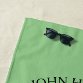 Golfontwerp met Sjabloon van groot monogram Strandlaken (In situ)