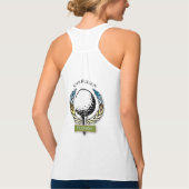 Golfontwerp met Sjabloon van groot monogram Tanktop (Achterkant)