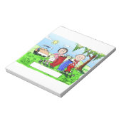 Golfpaar - Persoonlijke Cartoon Notitieblok (Gedraaid)