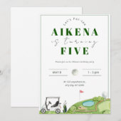 Golfpark t-shirt Kind verjaardagsfeestje Kaart (Voorkant / Achterkant)